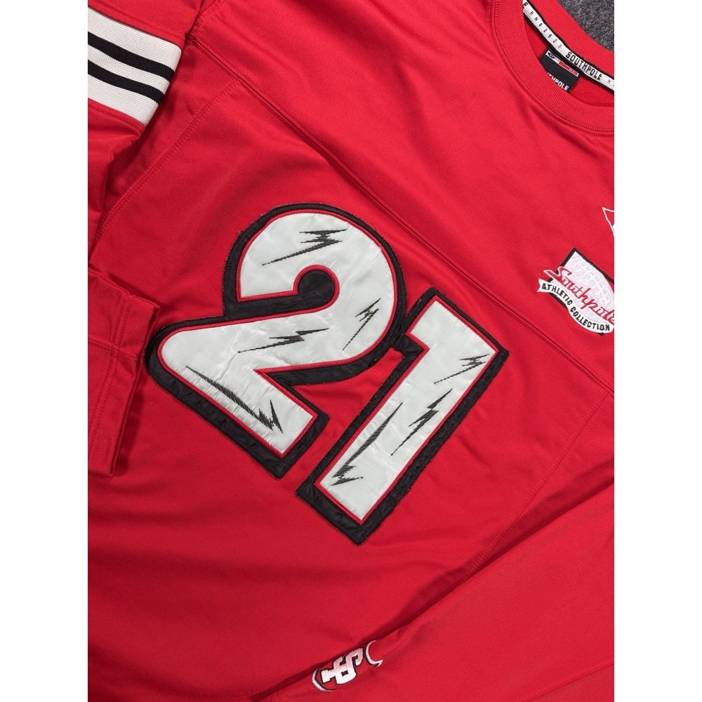 Vintage Southpole Jersey Shirt Red 21 Spellout Hip Hop Streetwear XL